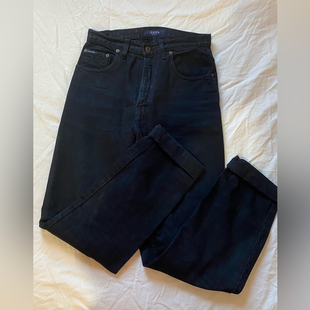 Vintage Ikeda Made In Canada Cotton Black Boyfriend Denim Jeans